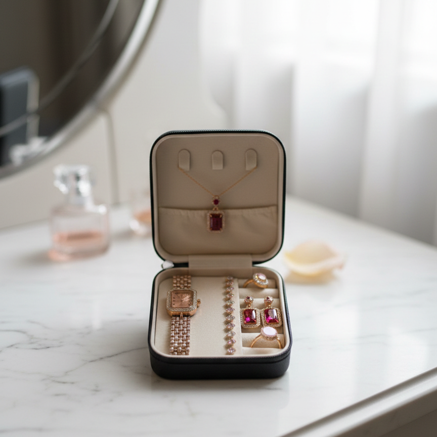 6-Piece Luxury Jewelry & Watch Gift Set for Women