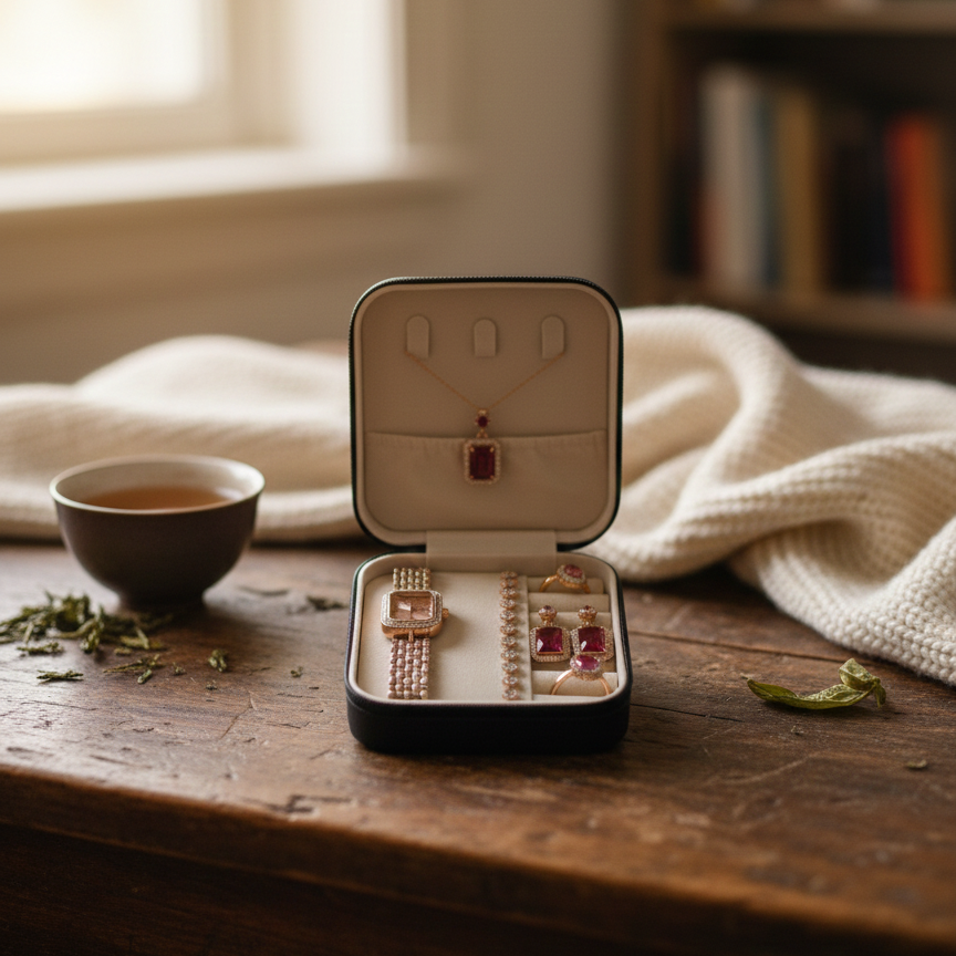 6-Piece Luxury Jewelry & Watch Gift Set for Women